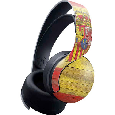 Spain Flag Dark Wood PlayStation PS5 Skins